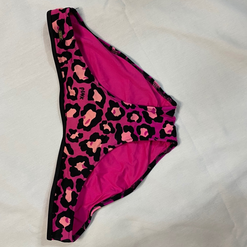 Victoria’s Secret PINK leopard print swim bottoms